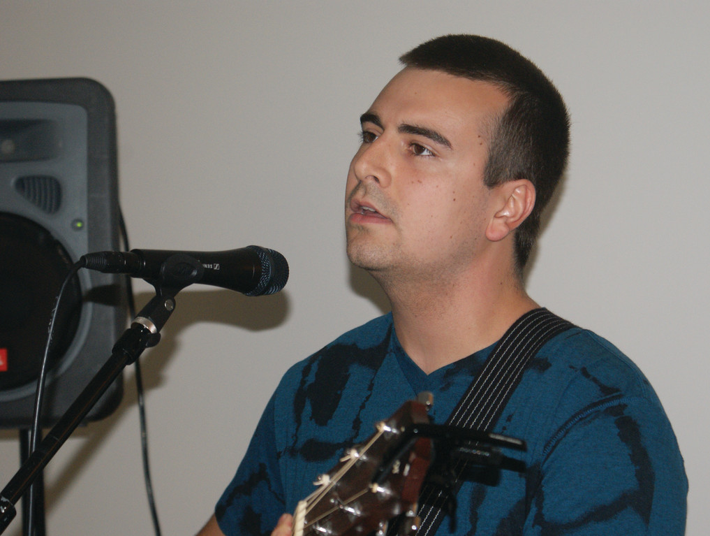 FOR THE LOVE OF MUSIC: Michael Yanish performs during the Gloria Gemma Healing Arts Program/Music Therapy program. He is the youngest member of the R.I. Songwriters Association who has also performed during the Flames of Hope, a signature Gloria Gemma Breast Cancer Resource Foundation event held in downtown Providence in October.