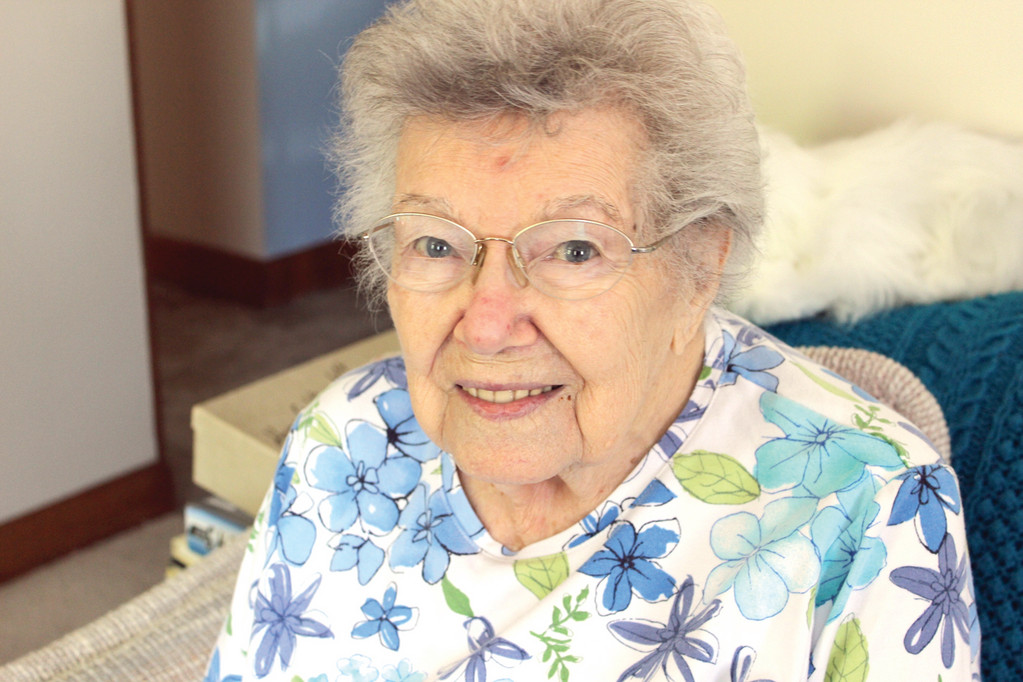 HAPPY, HEALTHY: Helen Conklin, 97, has chronic kidney disease, but it doesn’t stop her from staying healthy. After staffers at Fresenius Medical Care taught her how to use peritoneal dialysis, a mode of dialysis that allows her to dialyze at home, she educates others of the benefits.