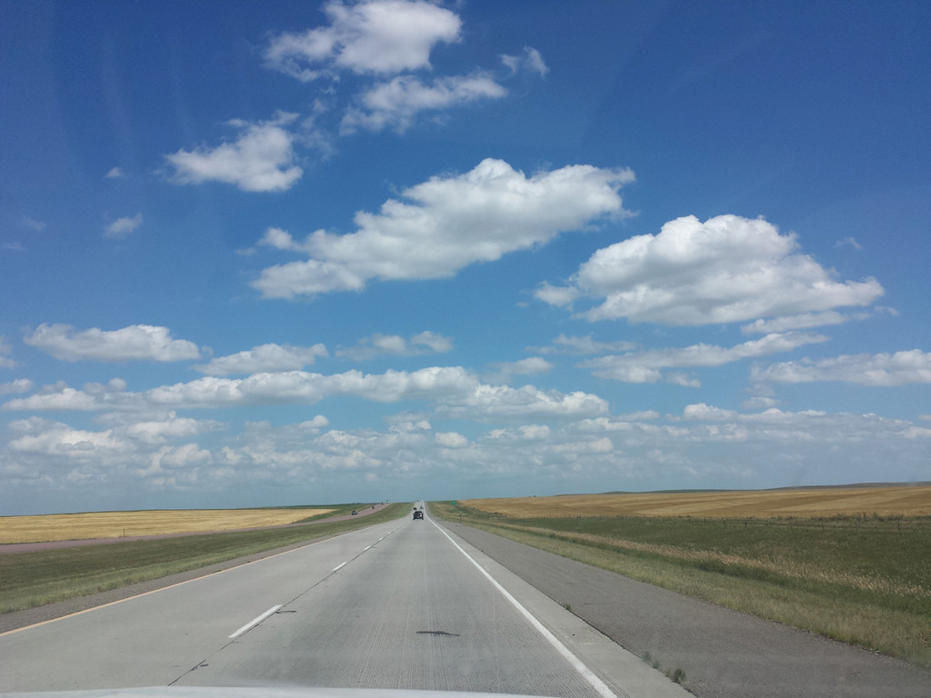 MILES AND MILES: Through much of our ride out of South Dakota, this was our view. For as far as the eye could see, it was wide open, flat and incredibly windy. The ride took us double the time we’d expected and we were very happy to see the Minnesota state line greet us.