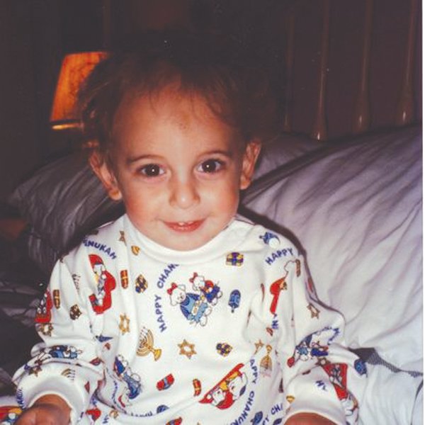 MEMORIES OF CHANUKAHS PAST : Ben Schiff models his newest holiday pajamas, Chanukah 1997.