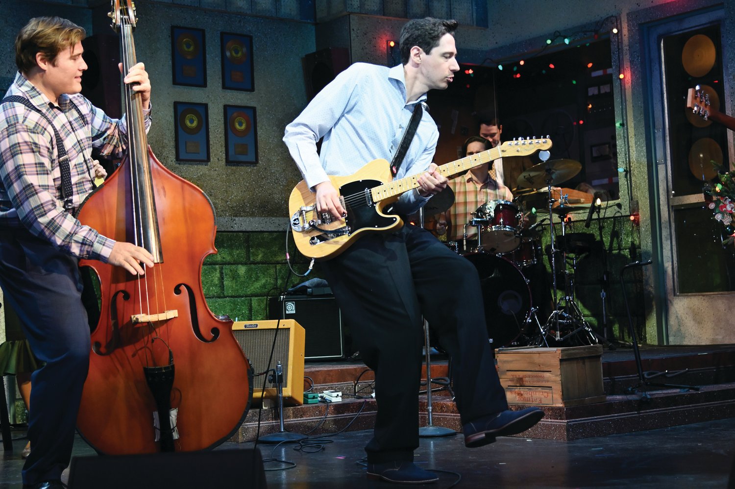 Colin Summers as Carl Perkins (right) with Kroy Presley as Brother Jay “Million Dollar Quartet.”
