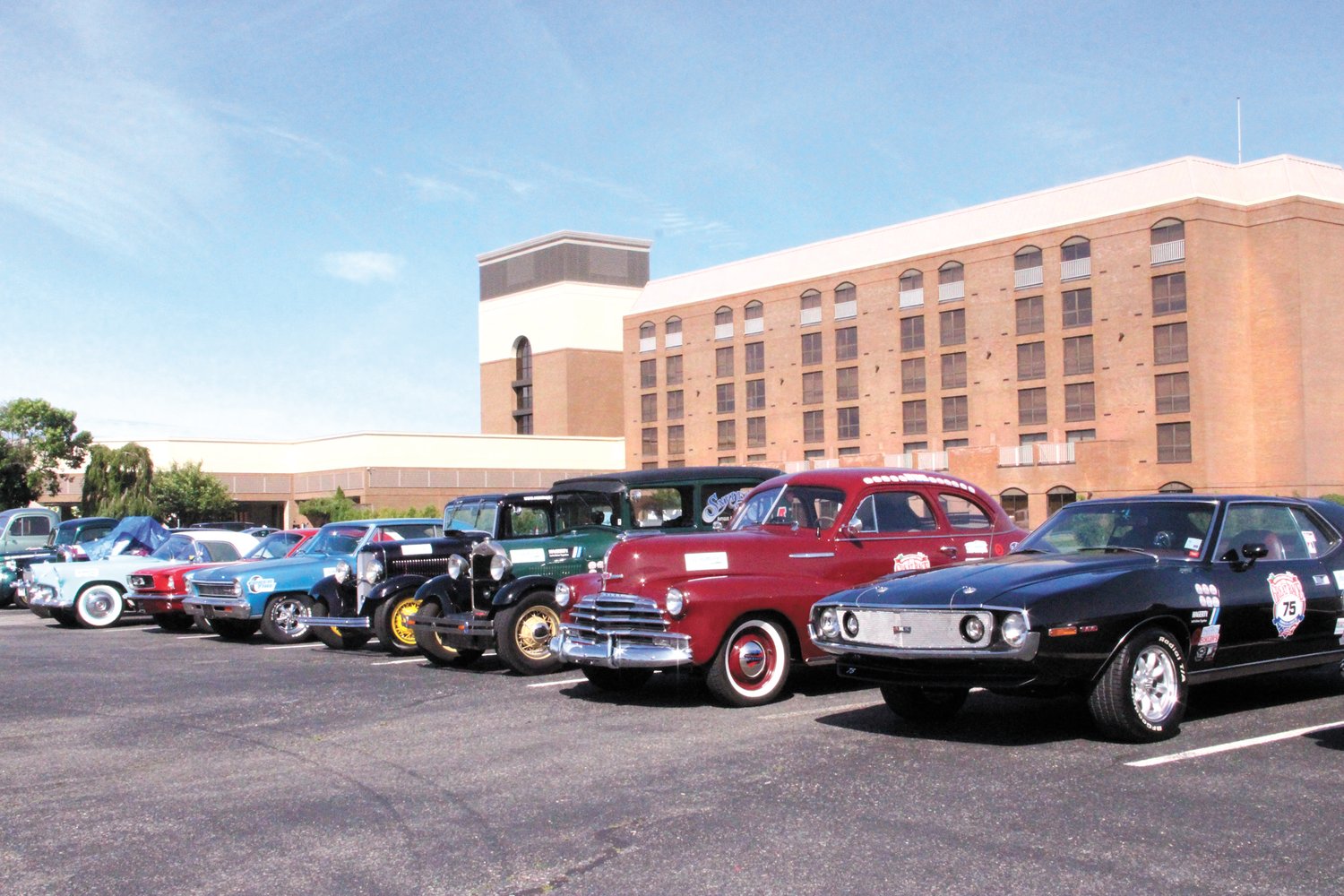 LINING UP: Entries in the Great Race started arriving earlier this week at the Crowne Plaza in Warwick.